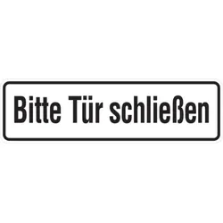 Hinweisschild, Bitte Tür schließen, 70 x 240 mm, Folie - 240x70 mm Folie selbstklebend