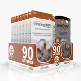 Hearing360 Hörgerätebatterien Rayovac Extra und Hearing360 Größe 312 braun (15 Blister, 90 Batterien)
