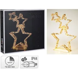 Leuchtsterne LED - gold, 80cm