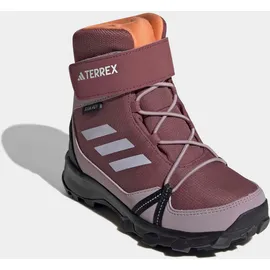 adidas Winterstiefel ADIDAS TERREX "TERREX SNOW HOOK-AND-LOOP COLD.RDY WINTER", Mädchen, Gr. 40, rot (quiet crimson, silber dawn, amber tint), Synthetik, Textil, Schuhe, wasserdicht und wärmend