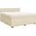 vidaXL Boxspringbett mit Matratze Creme 180x200 cm Stoff - Creme