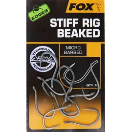 Fox Edges Armapoint Stiff Rig Beaked Hooks - 10 Karpfenhaken, Angelhaken zum Karpfenangeln, Haken für Karpfen, Boiliehaken, Größe:8