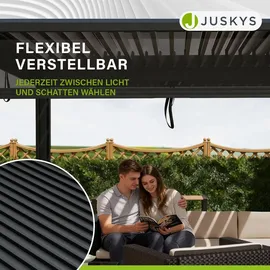 Juskys Lamellendach Tahiti 3 x 4 m inkl. Seitenwand