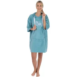 Badeponcho WEWO FASHION "8500", blau, L:88cm, Frottier, Hausmäntel, Oversize