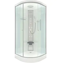 SeniorBad Duschkabine Fertigdusche Dusche Komplettkabine D10-00T1-EC 80x80 cm - Weiß