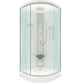 SeniorBad Duschkabine Fertigdusche Dusche Komplettkabine D10-00T1-EC 80x80 cm - Weiß