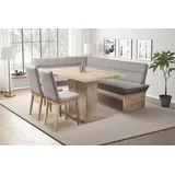 Home Affaire Eckbankgruppe »Beluna + Cross Essecke Sitzgruppe Eckbank Küchenbank BESTSELLER«, (Set, 4 tlg., Eckbank, 2 Stühle und Tisch), Sitzgruppe Esszimmer Stühle Tisch und Bank bequem gepolstert