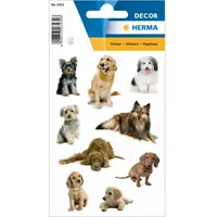 Herma Schmucketiketten Hunde Sticker mehrfarbig 10 Stück