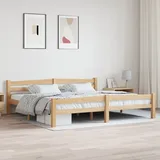 vidaXL Massivholzbett 200 x 200 cm Braun
