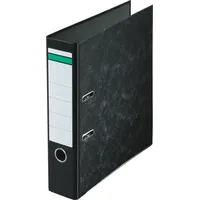 0 Ordner A4 Wolkenmarmor Grüner Balken 80mm schwarz Packung