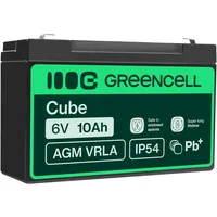 Green Cell Ersatzakku AGM 6 V 10 Ah Schwarz für Drohnen