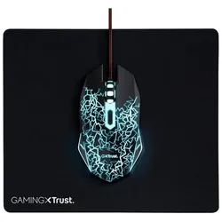 Trust Pack Gaming Gaming 24752 Optische Maus + Mauspad
