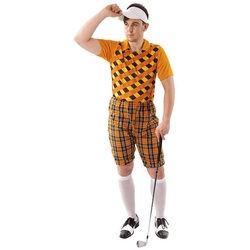 Metamorph Kostüm Golf Profi Kostüm für Männer, Handicap? Egal! Ein echter Golfer braucht Stil! orange XL