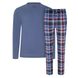 Jockey Pyjama Night & Day Blau/Rot/Weiß XXL