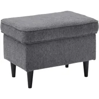 Sconto Hocker Polsterhocker 63 x 43 x 42 cm Anthrazit