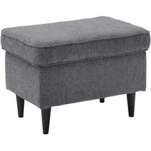 Sconto Hocker Polsterhocker 63 x 43 x 42 cm Anthrazit