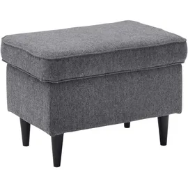 Sconto Hocker Polsterhocker 63 x 43 x 42 cm Anthrazit