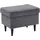 Sconto Hocker Polsterhocker 63 x 43 x 42 cm Anthrazit