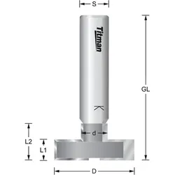 T-Nutfräser HW Z=2