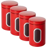 Echtwerk Vorratsdose rot 11 x 17,5 cm 1,4 l 4-teiliges Set