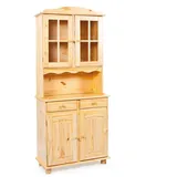 VCM Vitrinenschrank Alican 88 x 43 x 198 cm BRAUN