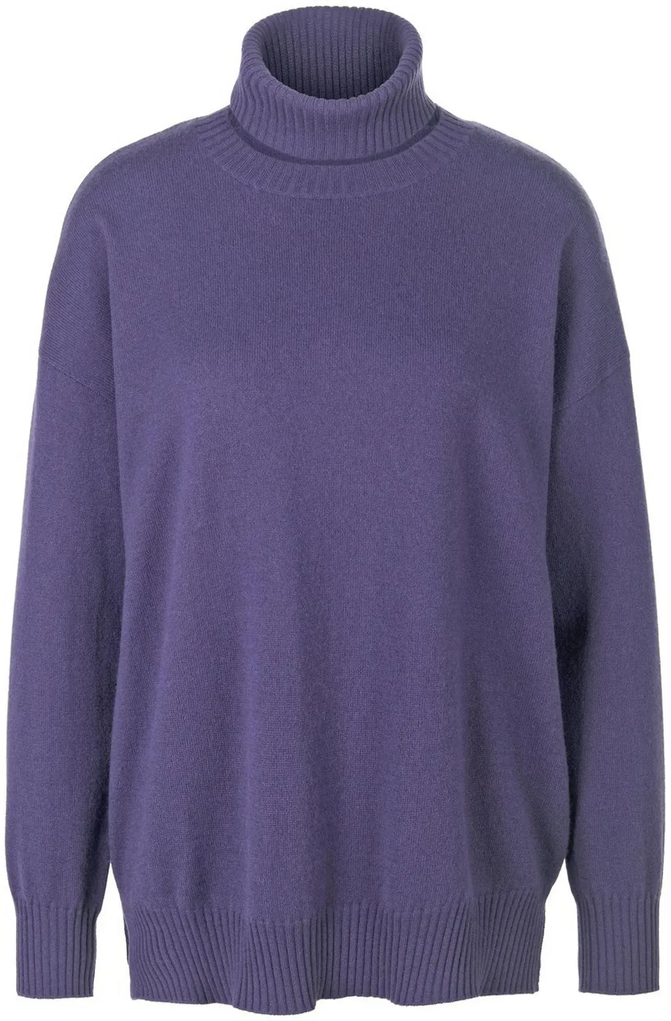 Le pull 100% cachemire avec petites fentes  Peter Hahn Cashmere violet