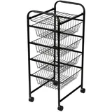 [en.casa] Servierwagen, Rudbjerg Metall Schwarz