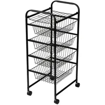 [en.casa] Servierwagen, Rudbjerg Metall Schwarz