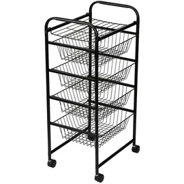 [en.casa] Servierwagen, Rudbjerg Metall Schwarz