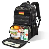 Laptop Rucksack Herren Arbeit mit Kühltasche: 40L Arbeitsrucksack Herren mit Isoliertem Kühlfach - Große Kapazität Arbeitstasche Reiserucksack Kühlrucksack mit Lunchbox für Schule Picknick Camping