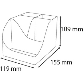 Exacompta 4x Stifteköcher Pen Wave, Skandi - Nude