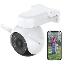 7links WLAN-Pan-Tilt-Outdoorkamera 4K Weiß