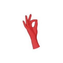 Nitril Handschuhe Rot | Einmalhandschuhe puderfrei | 100 Stück S