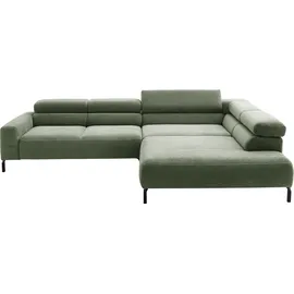 Home Affaire Eckcouch Cord 2-Sitzer Oliv