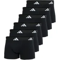 adidas Boxershorts Active Flex Cotton unifarben Schwarz L 6er Pack
