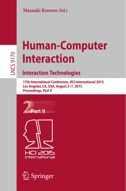 Human-Computer Interaction: Interaction Technologies, Kartoniert (TB)