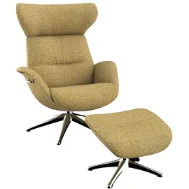 flexlux Relaxsessel FLEXLUX Polyester 90 x 107 x 89 cm Gelb drehbar, ergonomisch