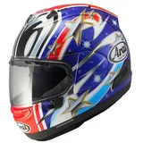 Arai Helmet Arai Rx-7v Evo Nakano, Integralhelm - Blau/Rot/Gold/Weiß / M
