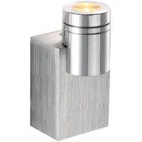 GLOBO Wandleuchte Aluminium Wandlampe Flurleuchte Wand, gebürstet, LED 1W