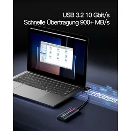 Inateck M.2 NVMe SATA SSD-Gehäuse 1 x M.2 USB 3,2 (FE2024)