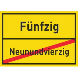 Fünfzig Neunundvierzig Schild Ortsschild A3 (297x420mm)