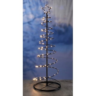 Haushalt International HI Weihnachtsbaum 120 cm aus Metall Tannenbaum Christbaum 100 warmweiße LED