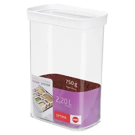 Emsa Optima rechteckig transparent/weiß 2,2 l