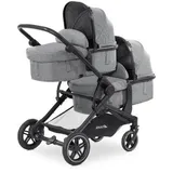 hauck Atlantic Twin melange grey