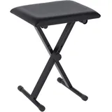 Homcom Klavierhocker Kunstleder Schwarz 39 x 29 x 37-47 cm