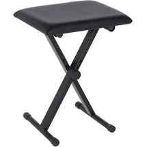 Homcom Klavierhocker Kunstleder Schwarz 39 x 29 x 37-47 cm