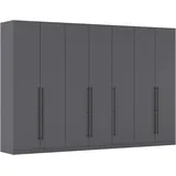 Rauch »Drehtürenschrank Schrank Garderobe Wäscheschrank Schlafzimmer AVOLA« in 3 verschiedenen Ausstattungen BASIC/CLASSIC/PREMIUM, mit hochwertigen Stangengriffen in Schwarz aus Metall MADE IN GERMANY, grau