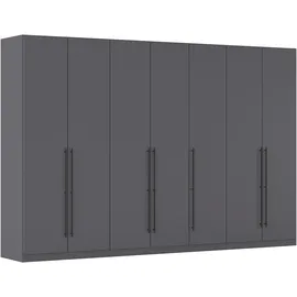 Rauch »Drehtürenschrank Schrank Garderobe Wäscheschrank Schlafzimmer AVOLA« in 3 verschiedenen Ausstattungen BASIC/CLASSIC/PREMIUM, mit hochwertigen Stangengriffen in Schwarz aus Metall MADE IN GERMANY, grau