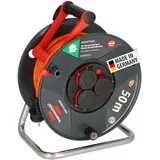 Brennenstuhl Garant V2 IP44 Kabeltrommel 50m outdoor (Made in Germany, 3 Schutzkontakt-Steckdosen, Überhitzungsschutz, kurzfristiger Einsatz im Außenbereich)