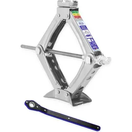 Alca alca® Scherenheber mit Ratsche 1t Tragkraft, höhenverstellbar 100–350mm, TÜV & GS, drehbarer Sattel, nutzbar mit 17er Stecknuss, stabil bis –...